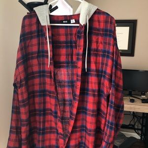 flannel with hood